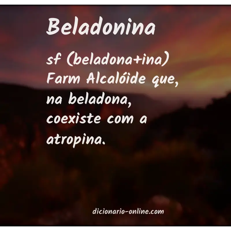 Significado de beladonina