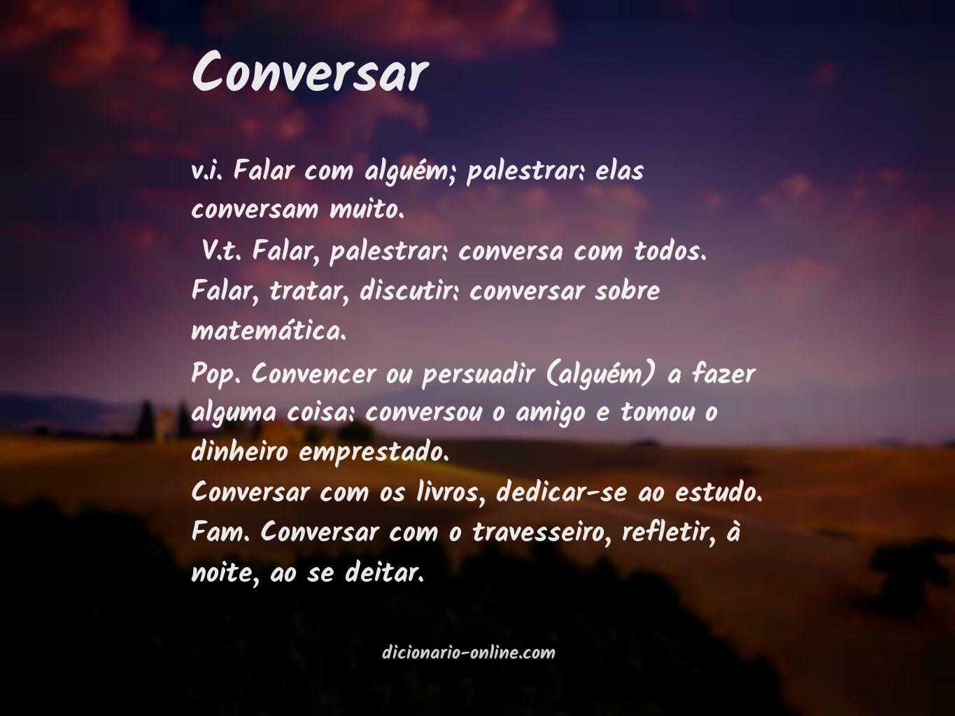Significado de conversar