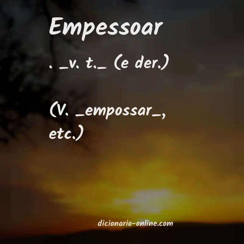 Significado de empessoar