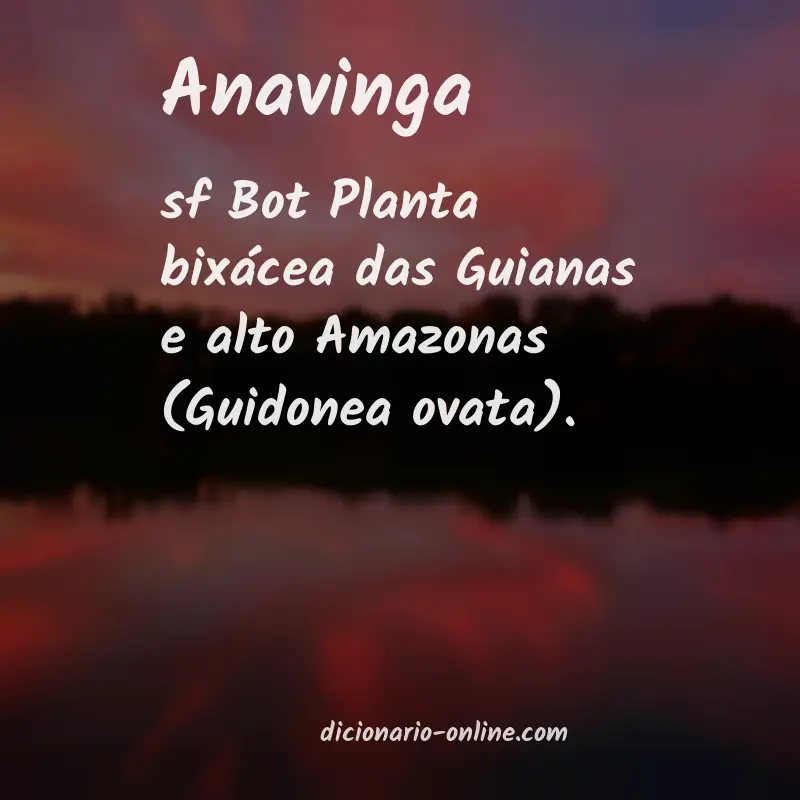 Significado de anavinga