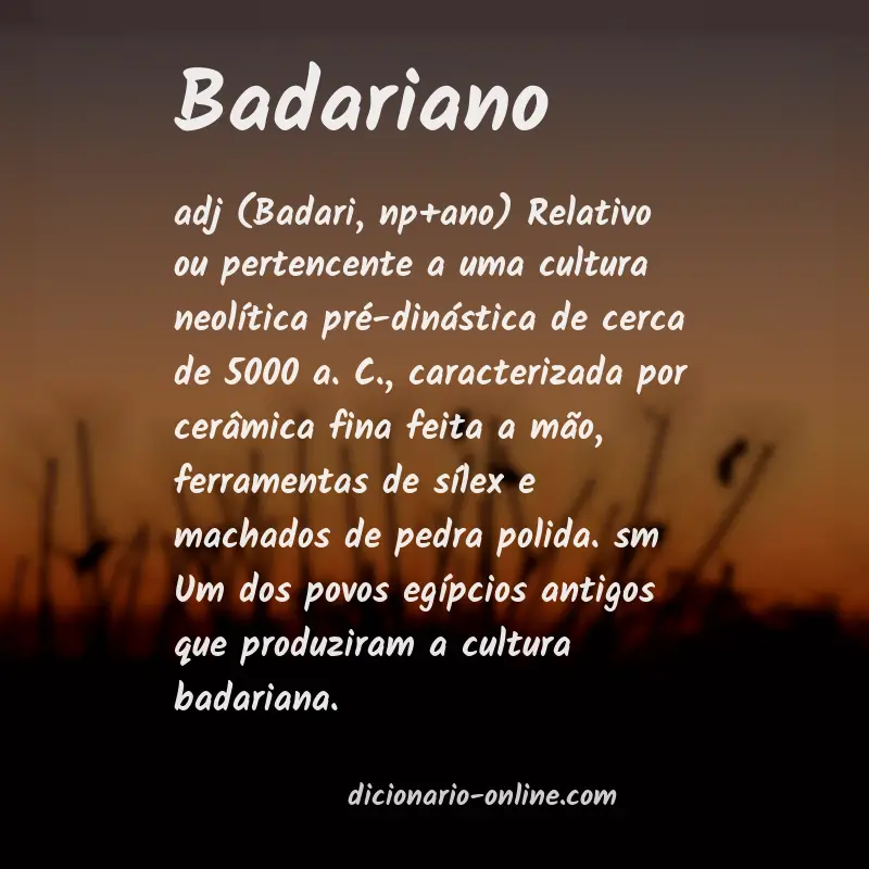 Significado de badariano