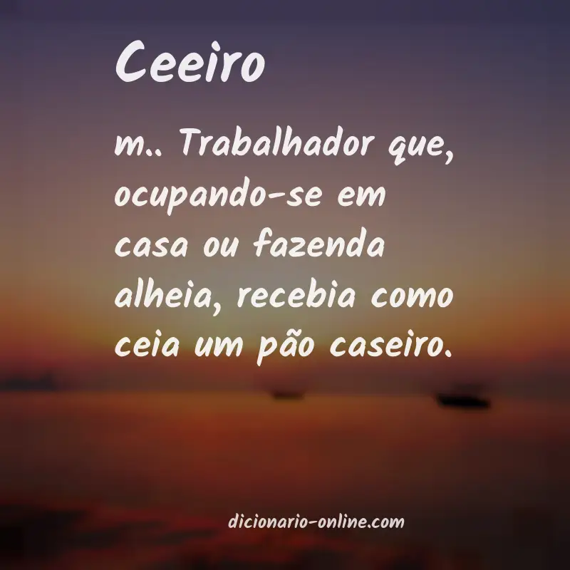 Significado de ceeiro