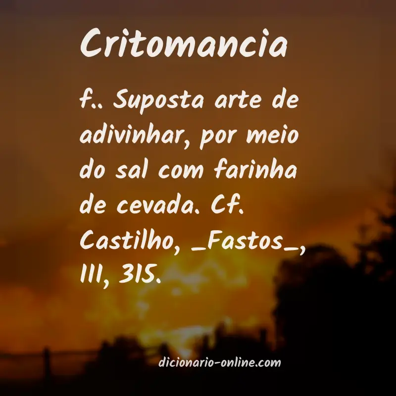 Significado de critomancia
