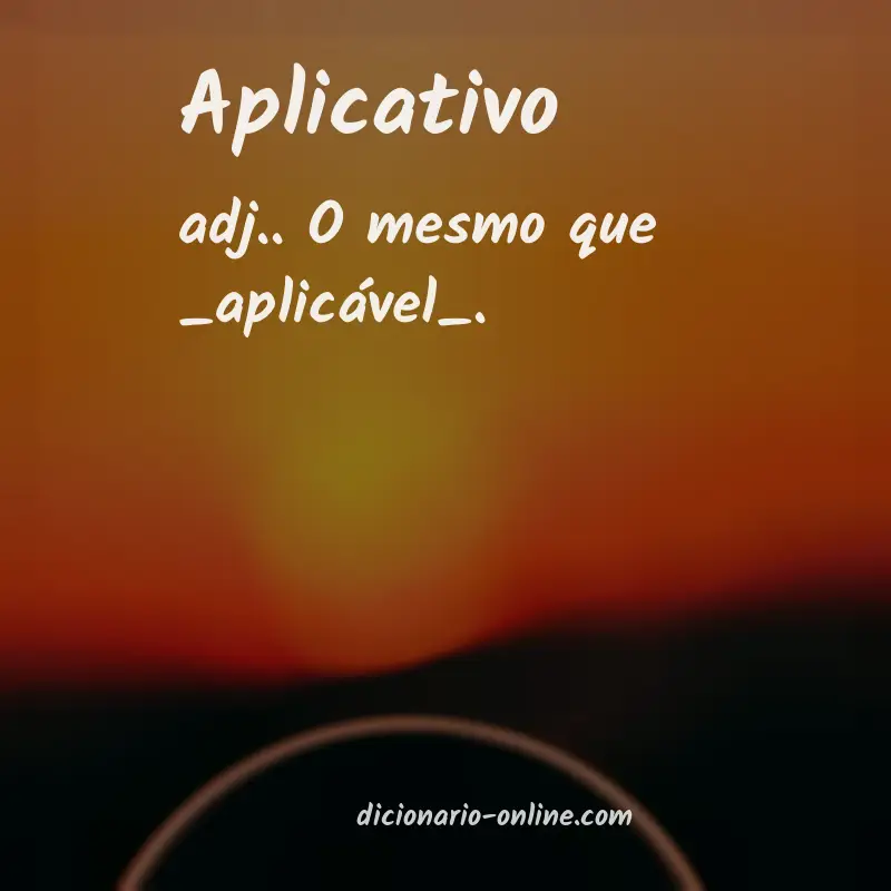 Significado de aplicativo