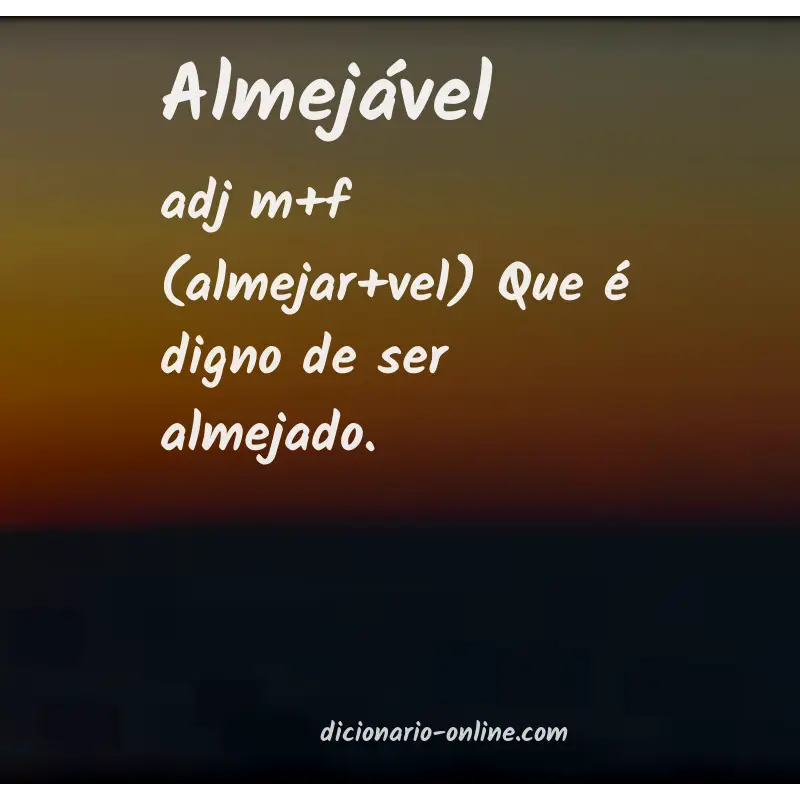 Significado de almejável