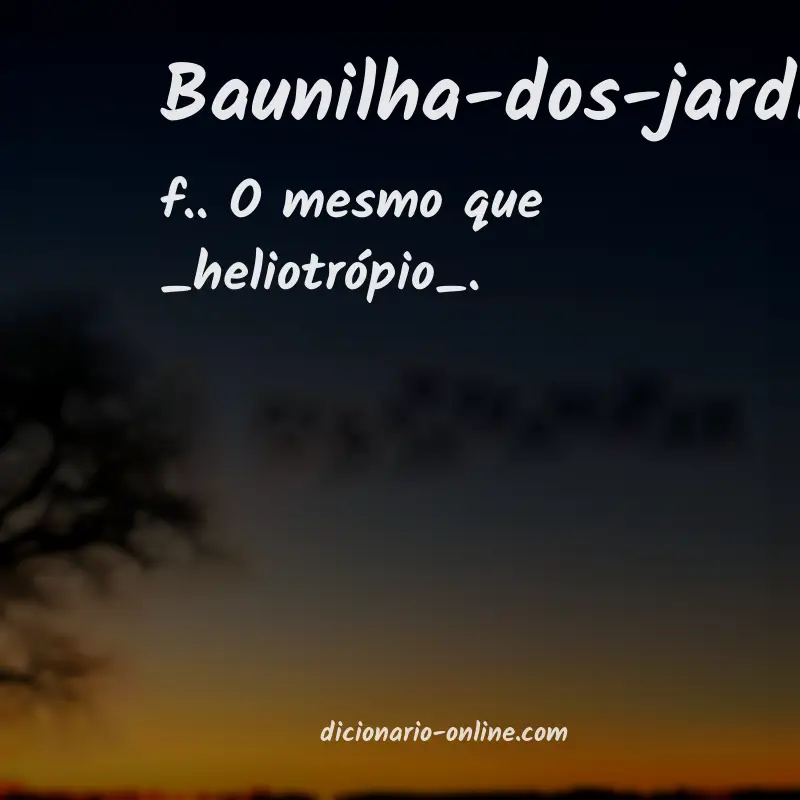Significado de baunilha-dos-jardins
