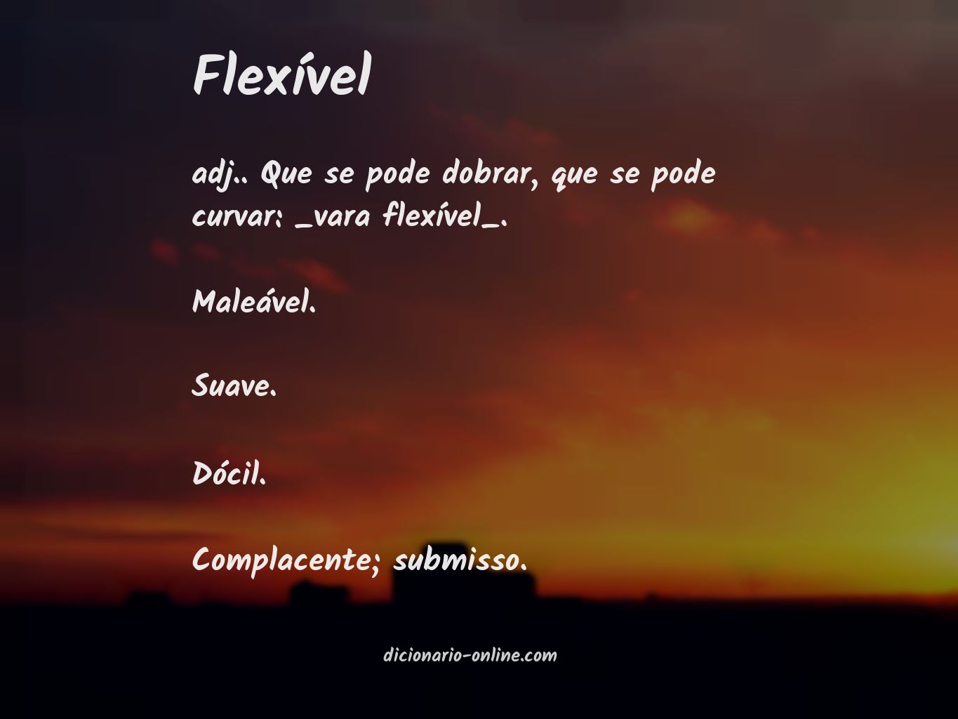 Significado de flexível