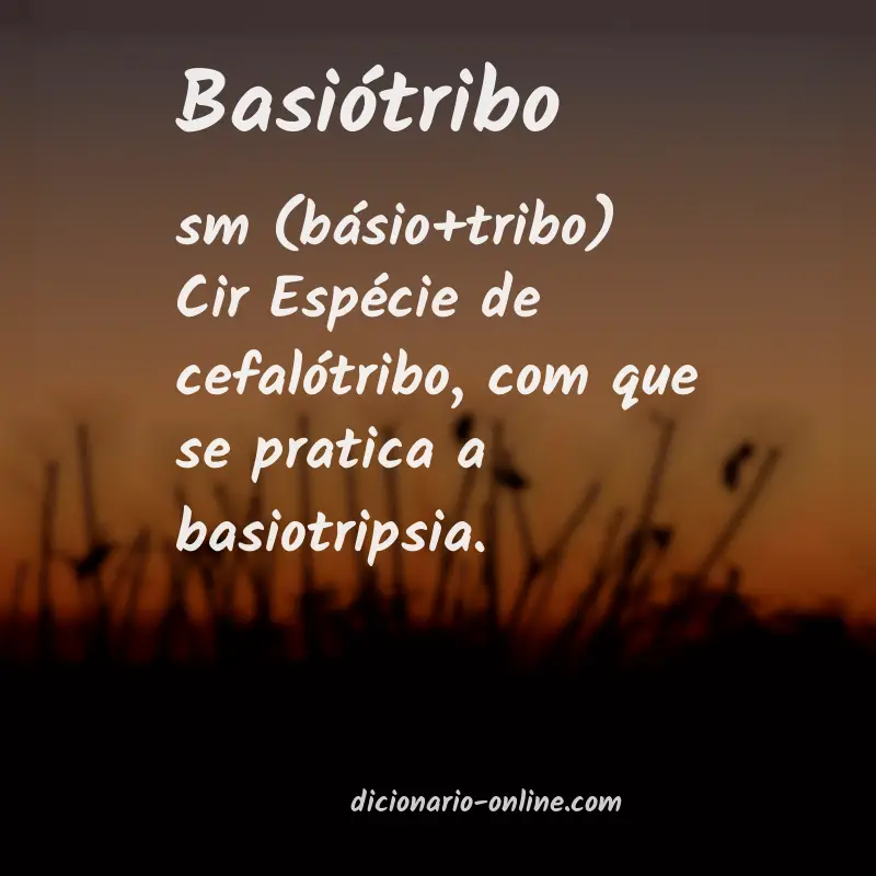 Significado de basiótribo