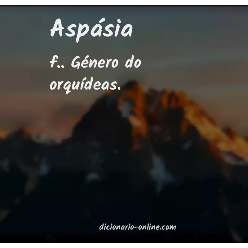 Significado de aspásia