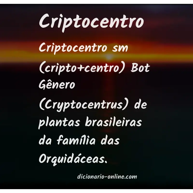 Significado de criptocentro