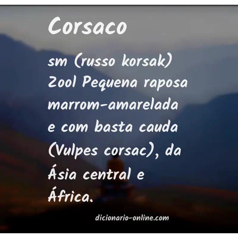 Significado de corsaco