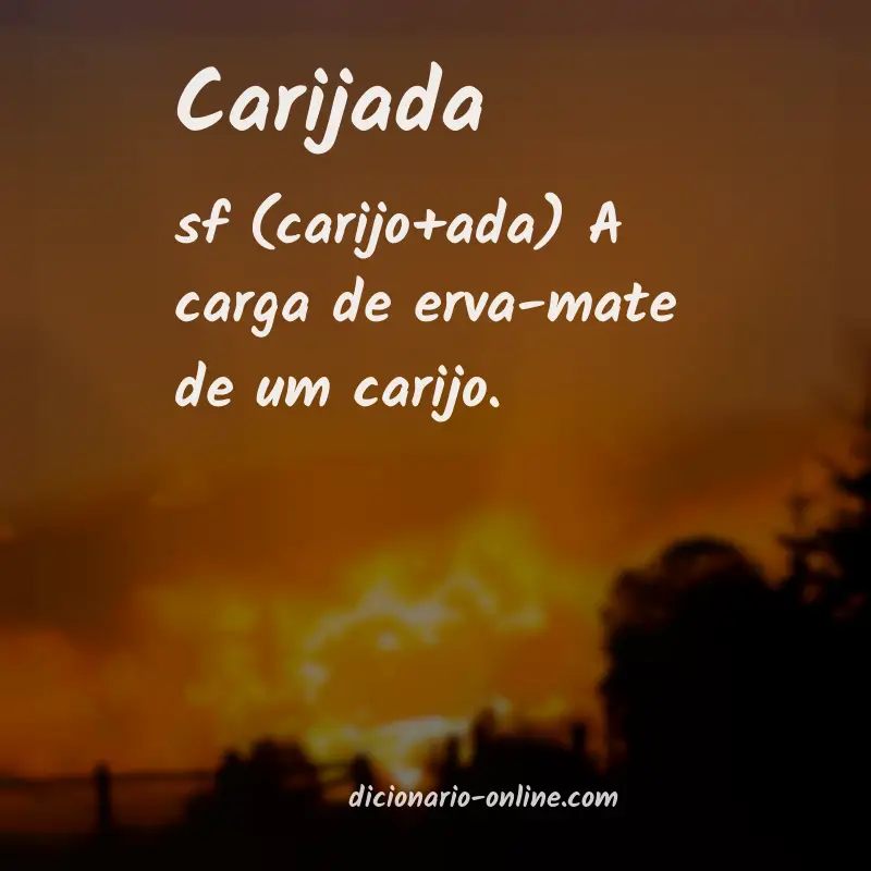 Significado de carijada