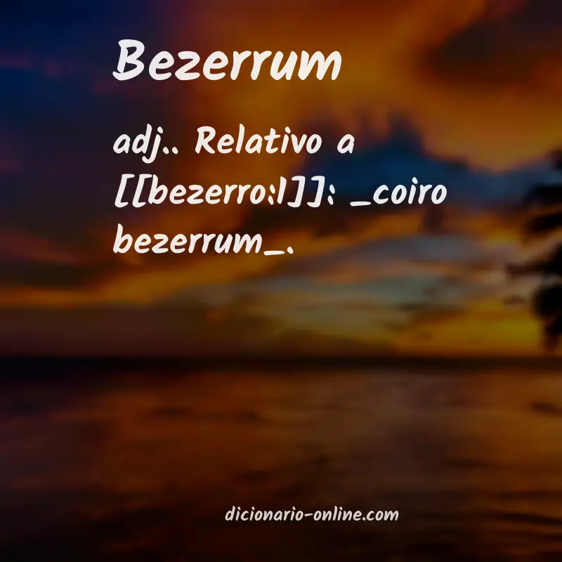 Significado de bezerrum