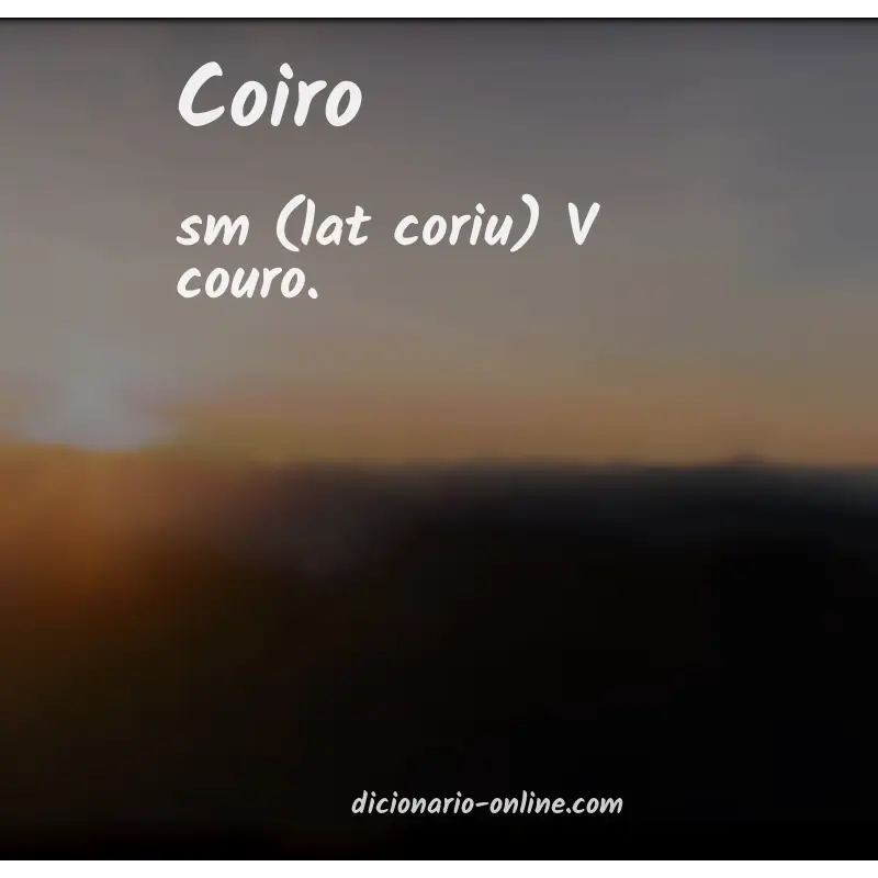 Significado de coiro