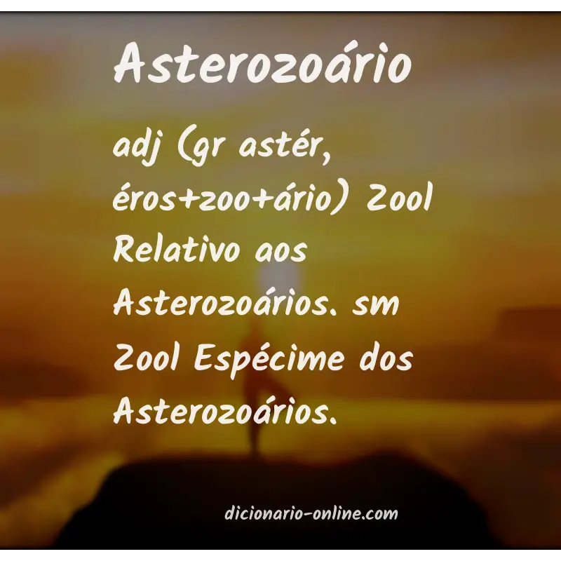 Significado de asterozoário