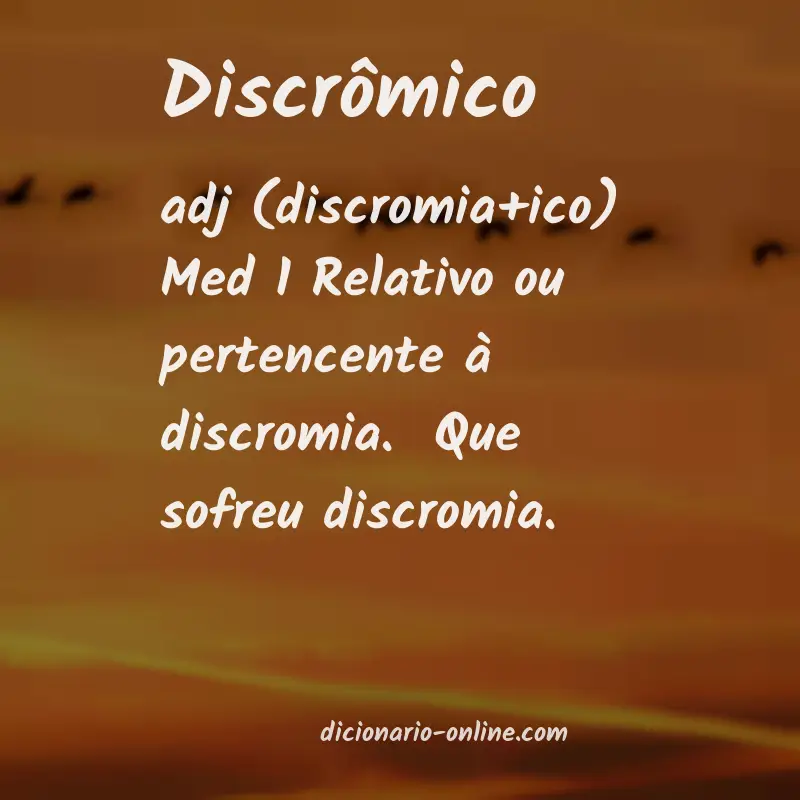 Significado de discrômico