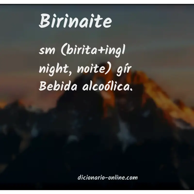 Significado de birinaite