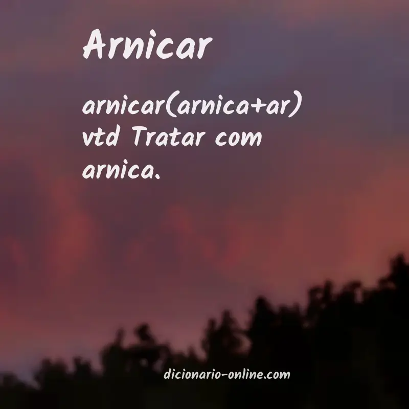 Significado de arnicar