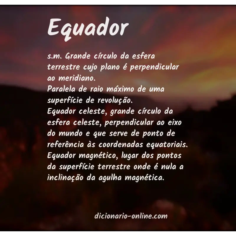 Significado de equador