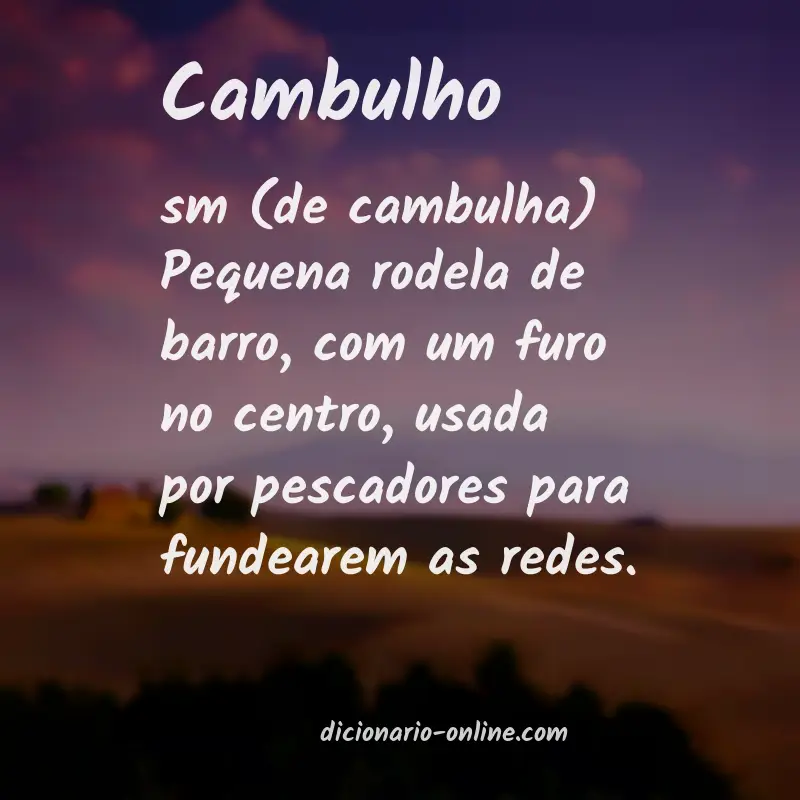 Significado de cambulho