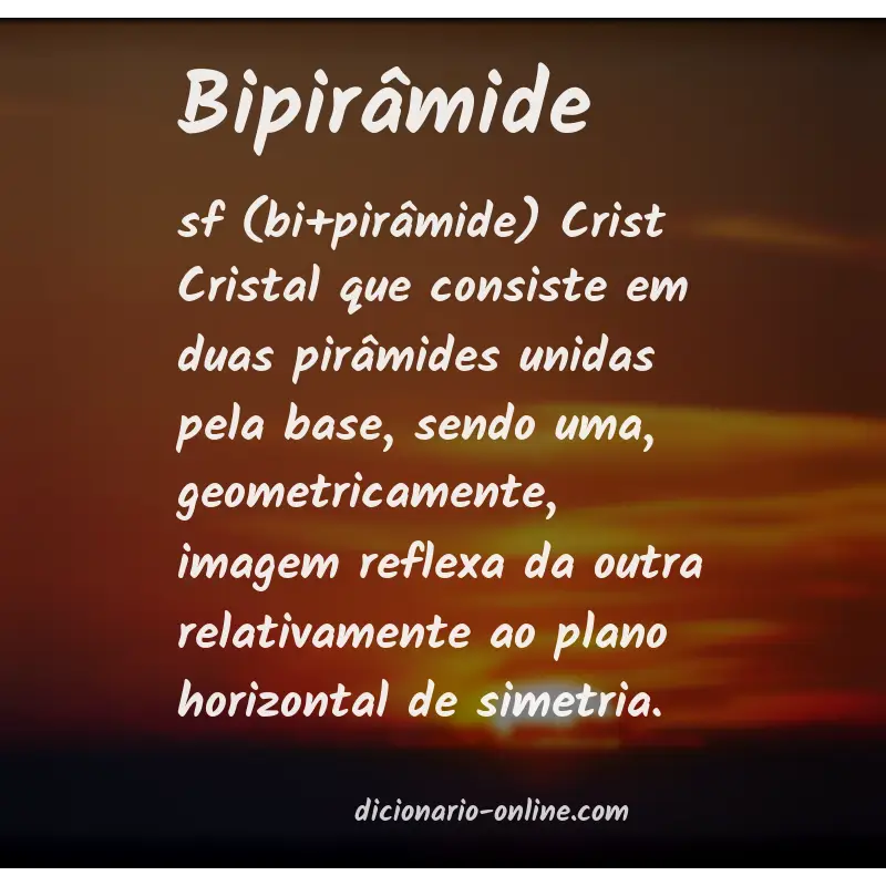 Significado de bipirâmide