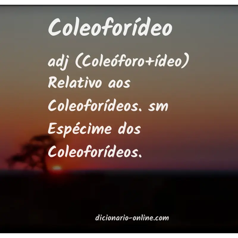 Significado de coleoforídeo