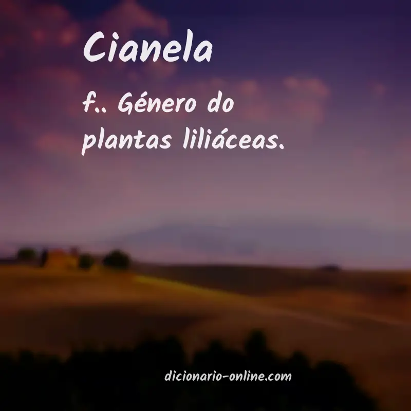 Significado de cianela