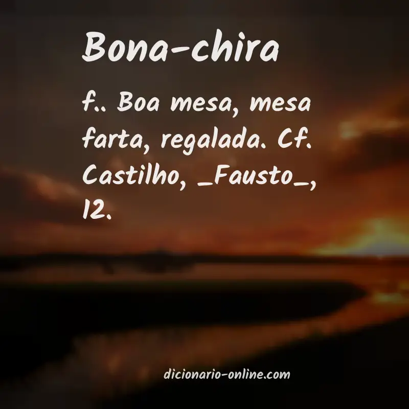 Significado de bona-chira