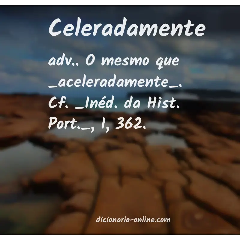 Significado de celeradamente