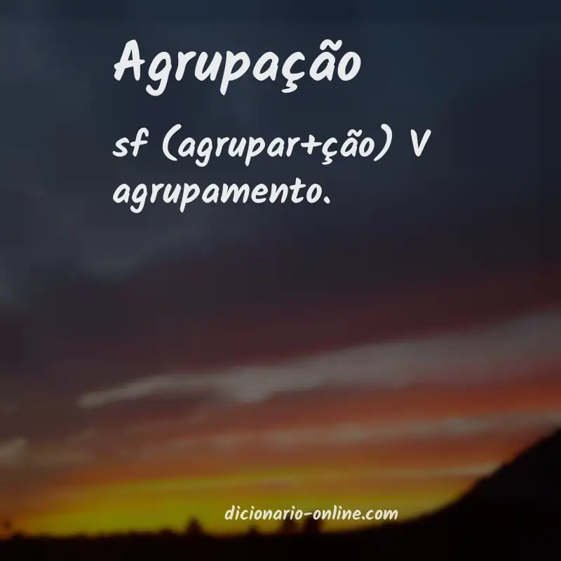 Significado de agrupação