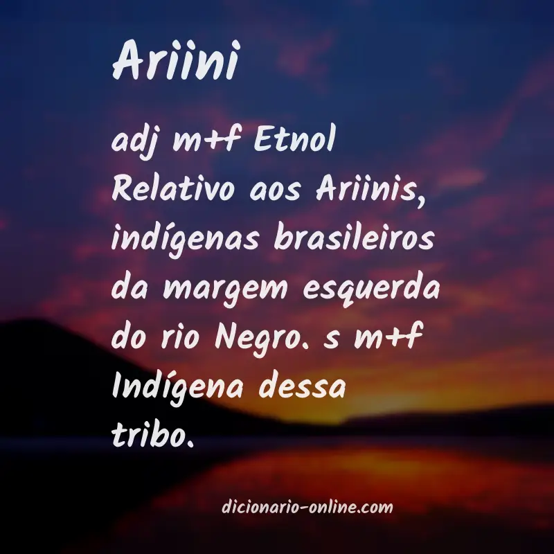Significado de ariini