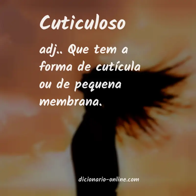 Significado de cuticuloso