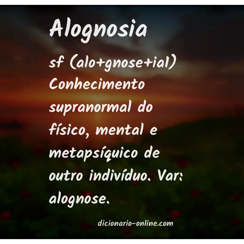 Significado de alognosia