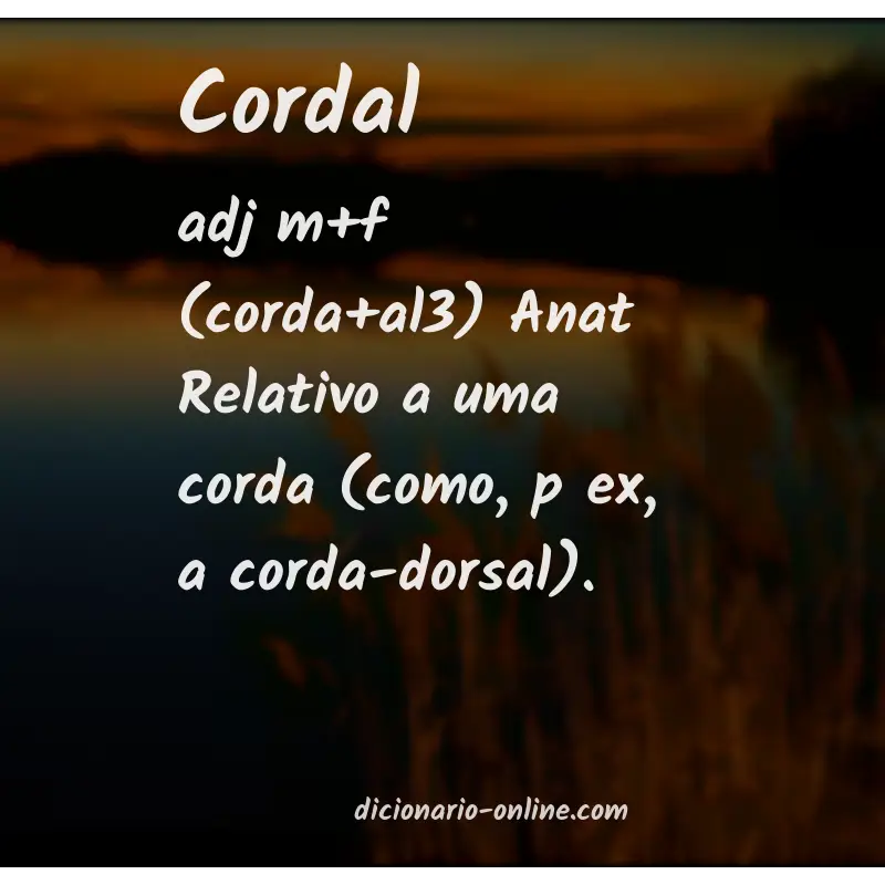 Significado de cordal