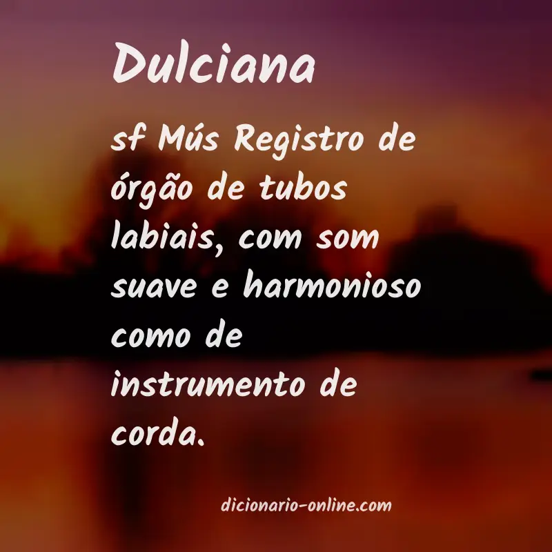 Significado de dulciana