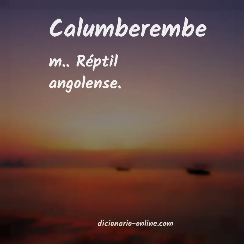 Significado de calumberembe