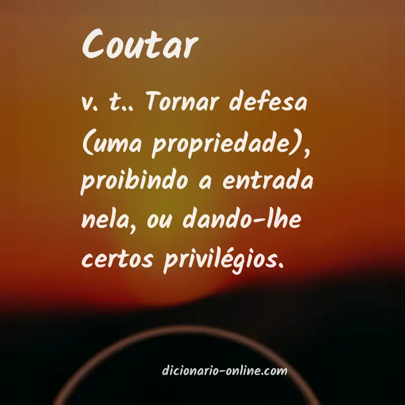 Significado de coutar