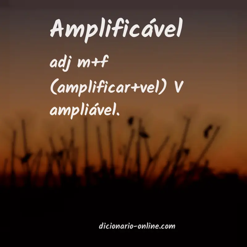 Significado de amplificável