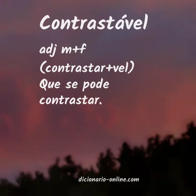 Significado de contrastável