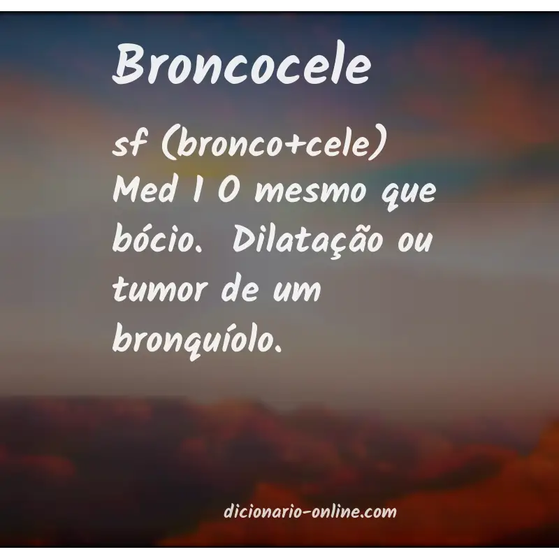 Significado de broncocele