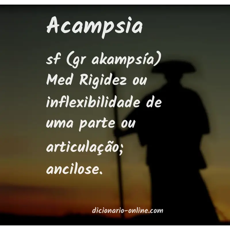 Significado de acampsia