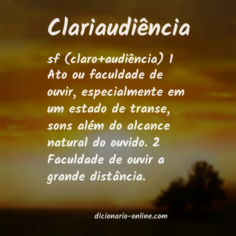 Significado de clariaudiência