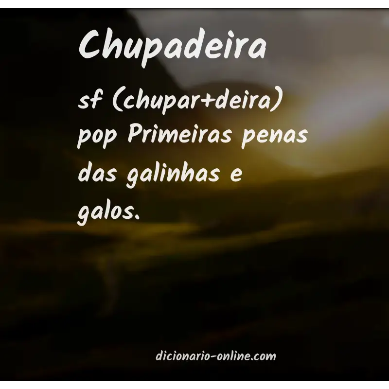 Significado de chupadeira