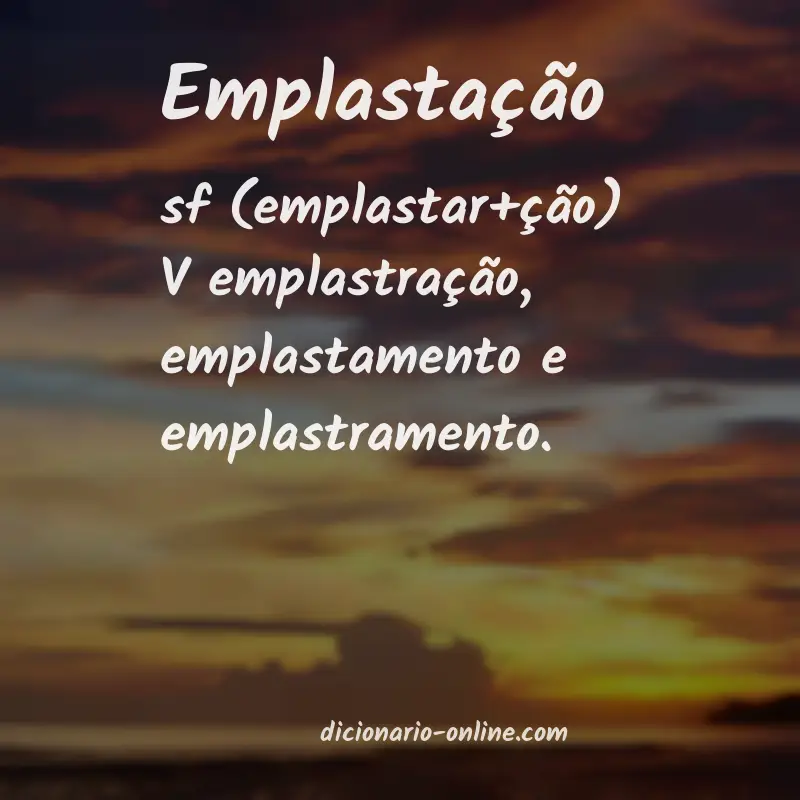 Significado de emplastação