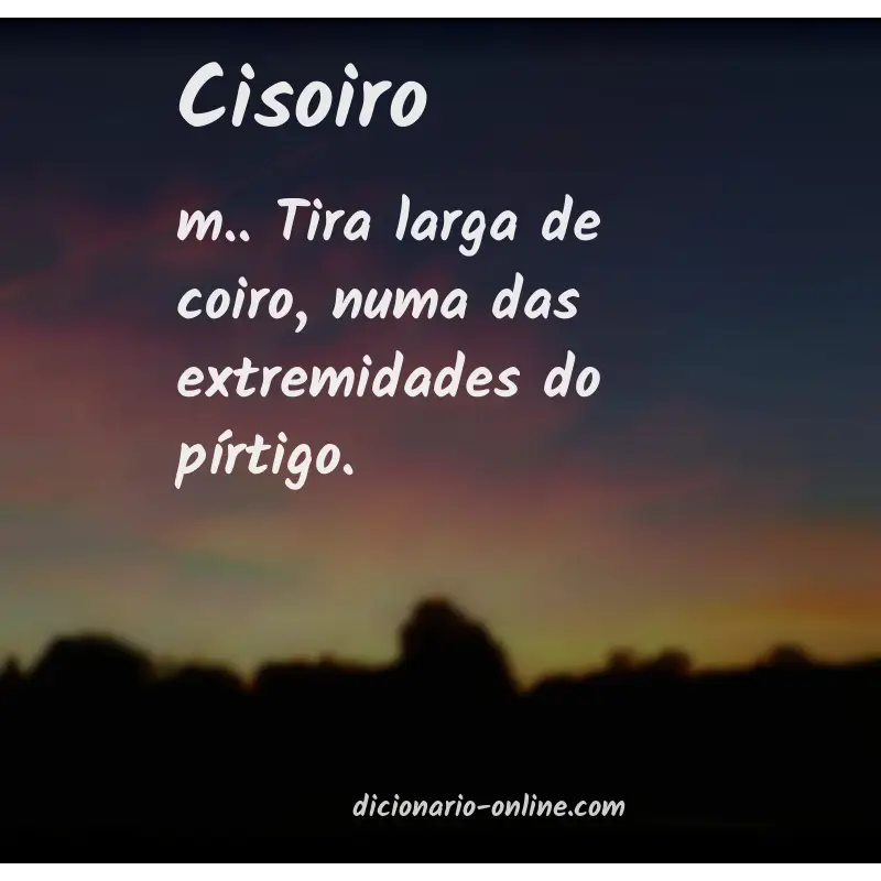 Significado de cisoiro