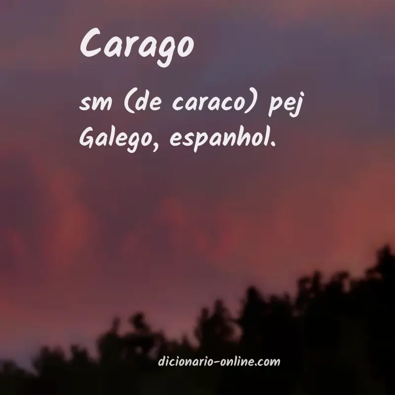 Significado de carago