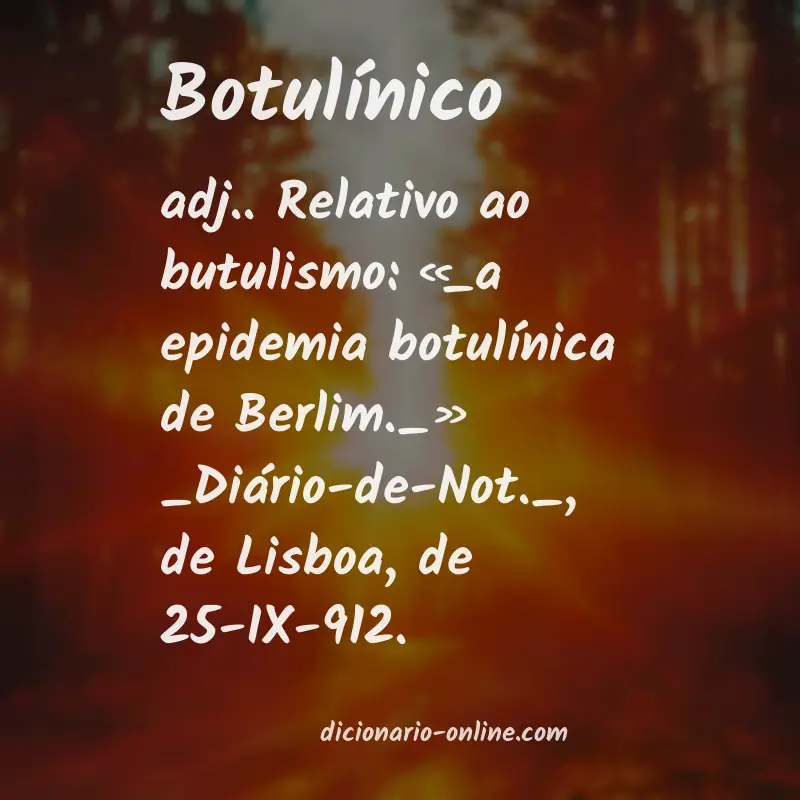 Significado de botulínico