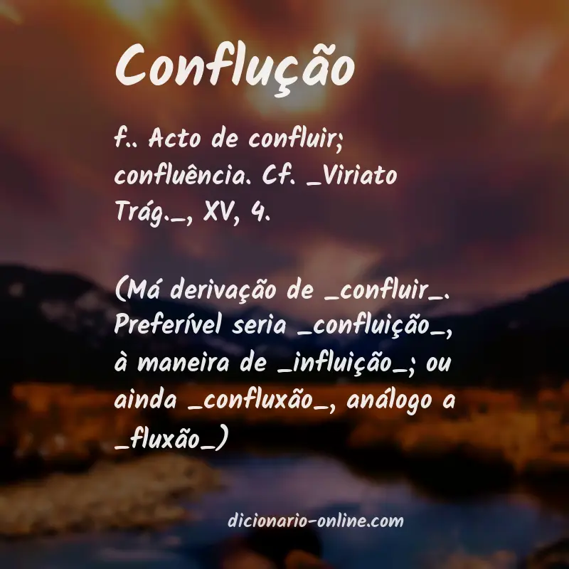 Significado de conflução