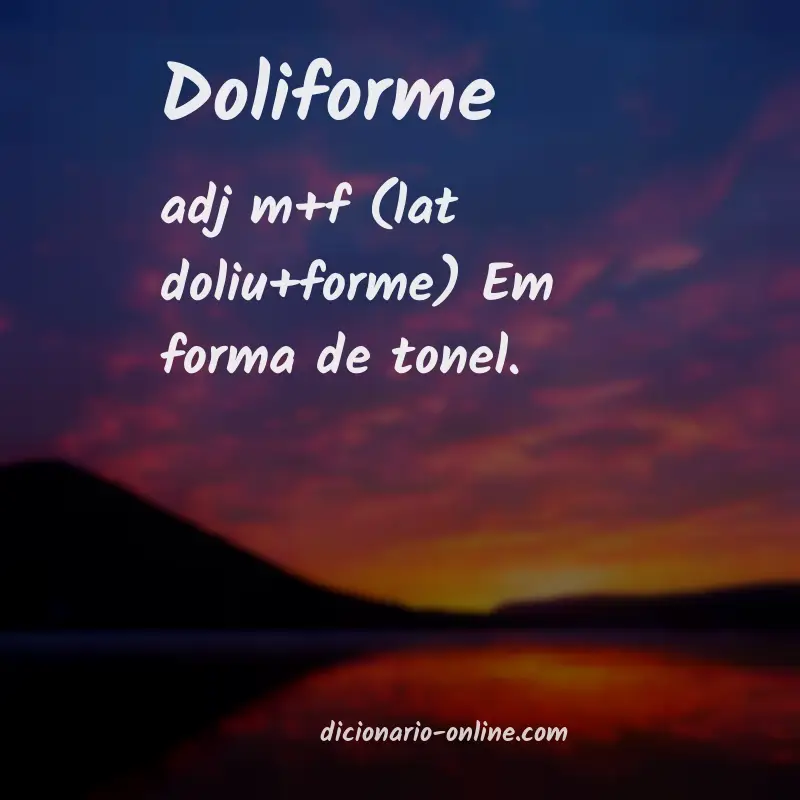 Significado de doliforme