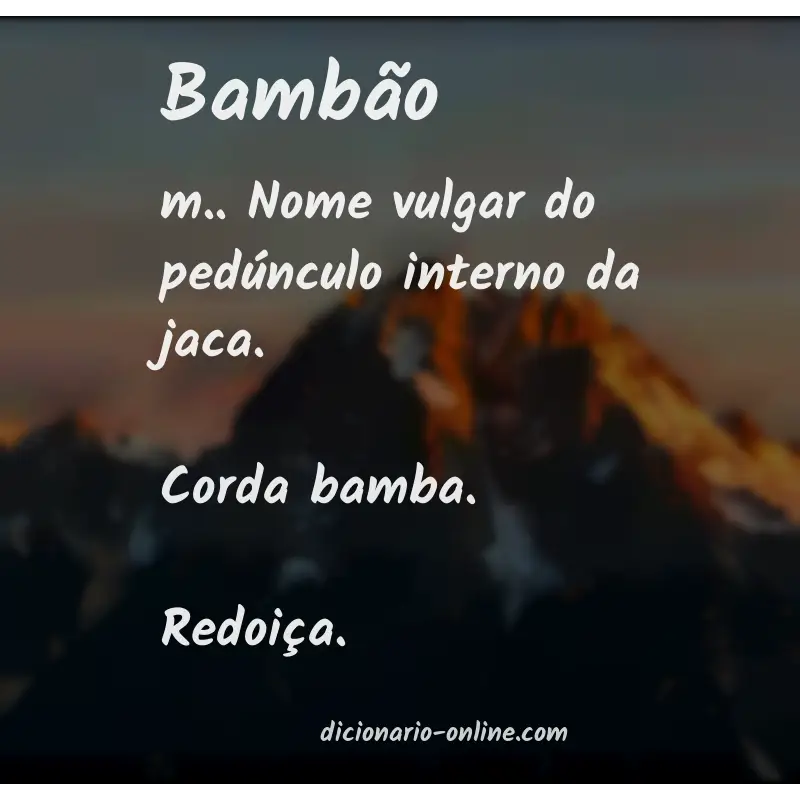 Significado de bambão
